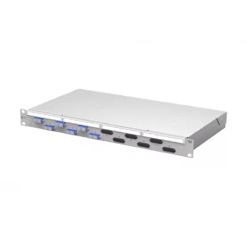 METZ CONNECT VIK 6xSC-D OS2 fiberpatchpanel, 1U rackmontage, 12 fibrer, single-mode, ljusgrå 150450E206-F