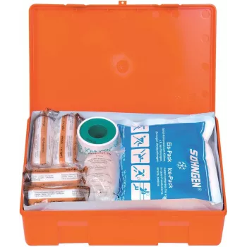 Söhngen DIN 13157 första hjälpen-låda 3003045 orange slagtålig ABS med väggfäste