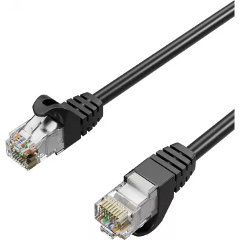 Flexline FL31-39485 Cat.7 S/FTP PUR Patch Cable, RJ45, 30m, Black