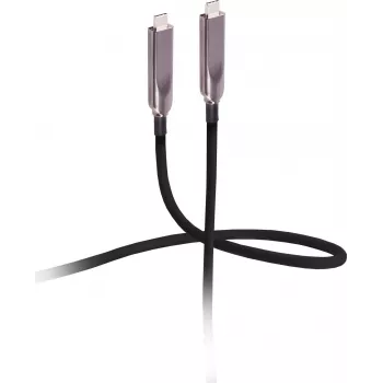 Flexline USB-C Hybrid Active Optical Cable 12.5m 8K 60Hz 10Gbps 60W PD TPU Black FL31-44211