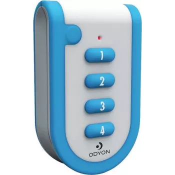 m-e modern-electronics Odyon ODYON pro HS-4 4-kanals fjärrhandhavande med mottagningskontroll, 868,3 MHz, 1000 m räckvidd, Rolling Code, IP54, CR2032-batteri 56502
