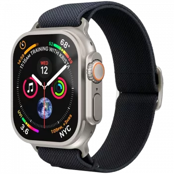 VONMÄHLEN Classic Nylon Loop armband för Apple Watch 44/45/46/49mm, marinblå, en storlek