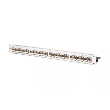 METZ CONNECT 130921-E EDATmod-MP24 24-port E-DAT-modul-patchpanel, rostfritt stål, 1U