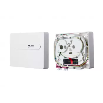 METZ OpDAT ADT skarvbox 2xLC-D OM4 violett renvit RAL 9010 1501177H02HC