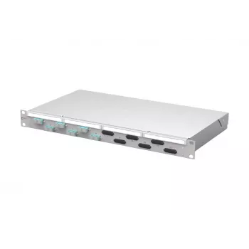 METZ CONNECT VIK 6xSC-D OM3 fiberoptisk patchpanel, 6 portar, SC duplex, 1U, grå 150450BA06-F
