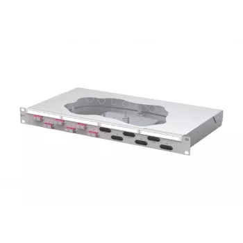 METZ CONNECT 6-port SC duplex OM4 fiberoptisk skarv-patchpanel 1U 19 inch rackmontage 150457BB06-F