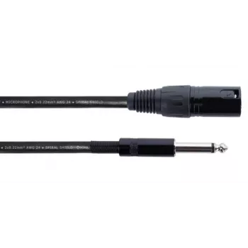 Cordial EM 5 MP XLR till 6,3 mm monotele ljudkabel 5 m svart 14753