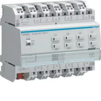 Hager TYAS628C 8-kanalig rulljalusi-/persiennaktor KNX 230V