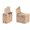 ELBA arkivbox standard tric System, naturbrun, wellpapp, A4, 80 mm rygg, fingerhål, klaffstängning (83526)