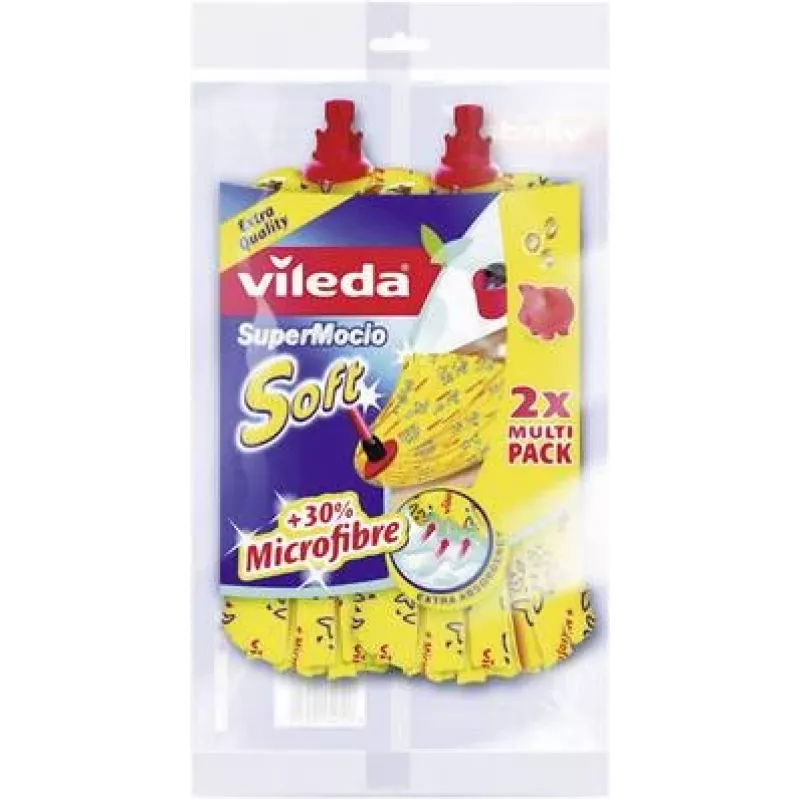 Vileda SuperMocio Soft mopphuvud påfyllnadspack 2-pack 11099