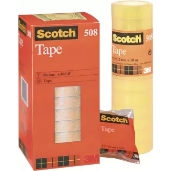 3M Scotch Magic Tape 508, 15 mm x 33 m, transparent, 10 rullar 5081533