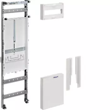 HAGER mätarplatstillbehörsset ZU21A, 900 mm, 1 mätarplats, förbestyckad, 3-fas, 63A