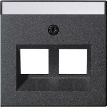 Gira System 55 täckplatta för Modular Jack 30° 2-fack antracit 264028