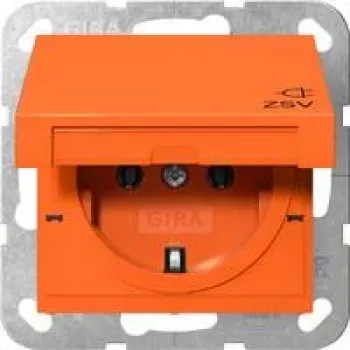 Gira SCHUKO-uttag med lock, förhöjt beröringsskydd, orange 4454109