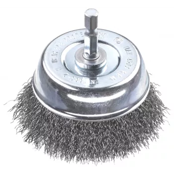 KWB 606333 krimpade HSS-ståltråd-toppborste, 50 mm diameter, 6 mm skaft, för borrmaskiner och skruvdragare