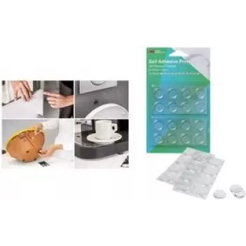 3M Bumpon SJ5300 BL transparent självhäftande skyddspuff-set (100 st: 50x SJ5302 7,9mm, 30x SJ5312 12,7mm, 20x SJ5344 19,1mm)
