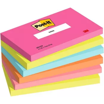 3M Post-it Notes 655-6-POP, 127 x 76 mm, powerpink, 100 ark, återfästbar