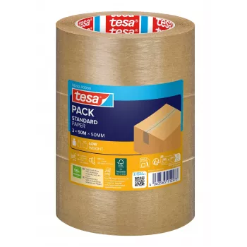 tesa STANDARD ecoLogo® 58292 förpackningstejp brun 50 m x 50 mm 3 rullar