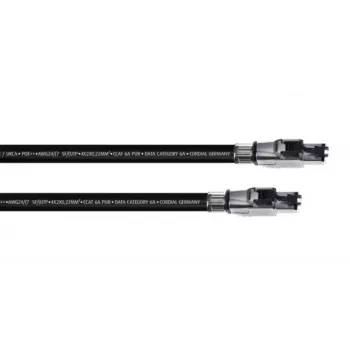 Cordial 15609 CAT 6a SF/UTP patchkabel 1,5 m svart PUR