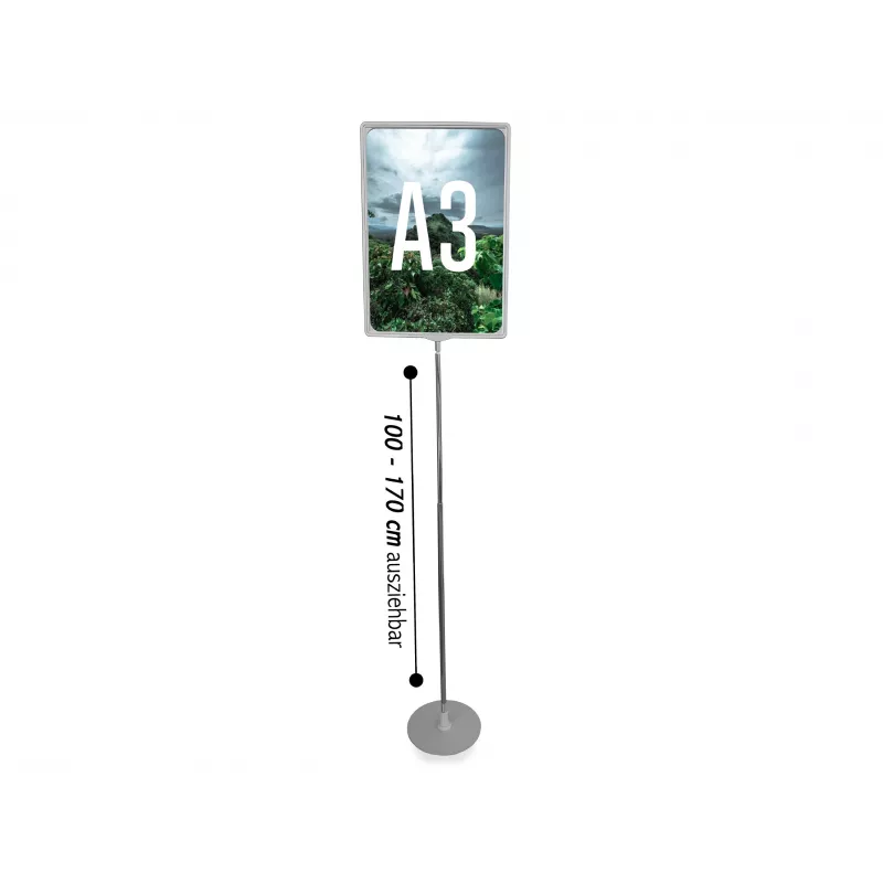 LMG PLSTA3-SI posterställ Exclusive A3 silver
