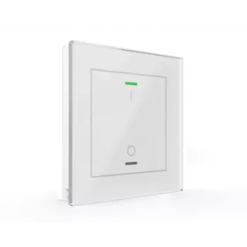MDT BE-GTL1TW.B1 Glastaster II Light, 1-fack, RGBW status-LED, temperatursensor, vit