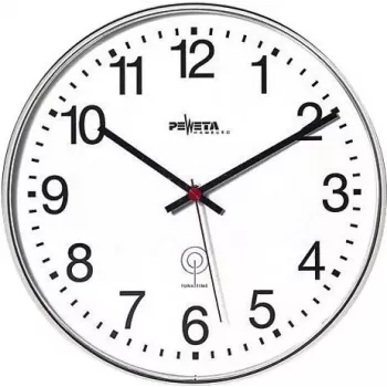 PEWETA radiostyrd väggklocka mattsvart plast 30 cm svart/vit 51.130.313