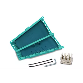 HellermannTyton MB4A självhäftande kabelbindsfäste, grön polypropen, 130 x 65 mm, för kabelbinder upp till 10 mm bredd, 1 st 435-00659