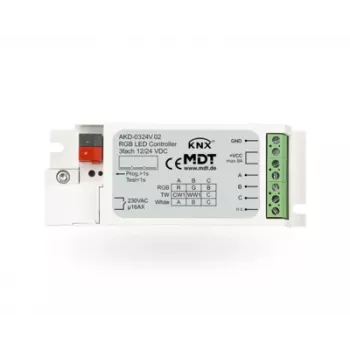 MDT AKD-0324V.02 KNX LED-styrenhet, 3-kanal RGB/RGBW, 3A per kanal, infälld montering