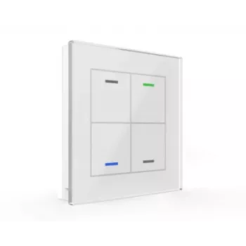 MDT BE-GTL4TW.01 Glass Switch II Light 4-knappar vit