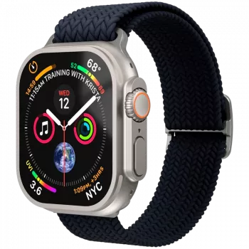 VONMÄHLEN Woven Loop för Apple Watch 44/45/49 mm, navy