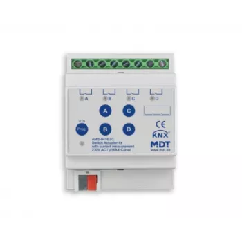 MDT AMS-0416.03 KNX 4-kanalig brytaktor, 16 A, 4 TE DIN-skena