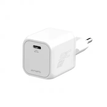 4smarts PDPlug SiC 65W USB-C väggladdare, vit