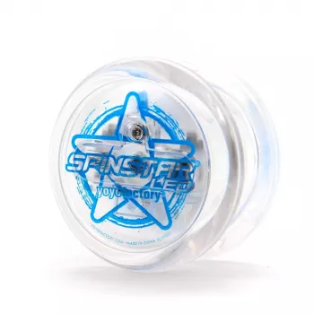 YoYoFactory Spinstar mörklysande blå nybörjar- till avancerad-yo-yo