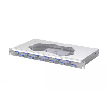 METZ CONNECT OpDAT fix fiberoptik-skarv-patchpanel, 12x SC-Duplex OS2, 1U, ljusgrå 150459E212-F