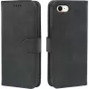 AIMOYU Premium läder flip wallet-fodral för iPhone SE (2022/2020), iPhone 8/7 - svart