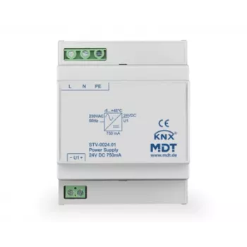MDT STV-0024.01 buss-spänningsförsörjning 4TE DIN-skena 24V DC 750mA
