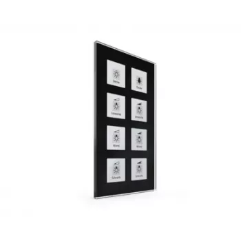 MDT BE-GT08S.01 glastryckknapp Plus 8-fack svart