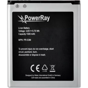 PowerRay batteri PR-S3M för Samsung Galaxy S3 Mini, 1500 mAh, bulk