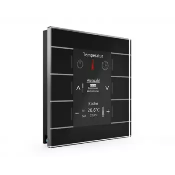 MDT BE-GBZS.01S KNX glas smart manöverpanel med färgdisplay, svart