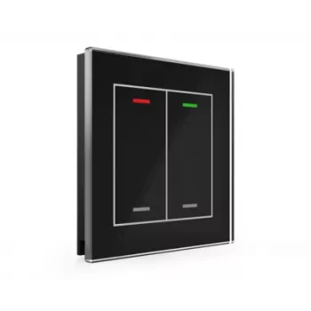 MDT Glass Push-button II Light 2-fack RGBW svart BE-GTL20S.01S