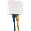 IT-BUDGET Cat.6A UTP utanpåliggande nätverksuttag, 2 x RJ45, ren vit, horisontell kabelinföring, PoE+ 90ITBDDAPE