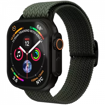 VONMÄHLEN vävt loop för Apple Watch 40/41/42mm, olivsvart
