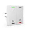 MDT BE-TAL55T2.B1 KNX Push-Button Sensor 2-fold with RGBW Backlight and Temperature Sensor, Pure White Glossy