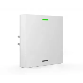 MDT BE-TAL63T1.01 KNX glas-tryckknapp 1-fas med RGB-W status-LED, temperatur- och ljussensorer, studio vit glansig neutral