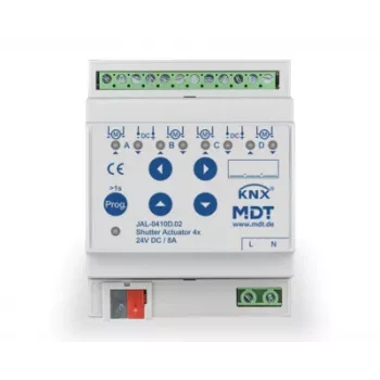MDT JAL-0410D.02 persienaktor 4-fack, 4TE, 24VDC, 8A