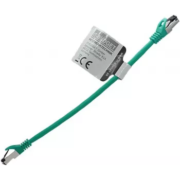 IT-BUDGET fullkoppar premium patchkabel - flex AWG 26 - Cat.8.1 - 2000 MHz - halogenfri - PoE+ - 40 Gbit - grön - 0,25 m (90ITBFLEX81PK025GR)