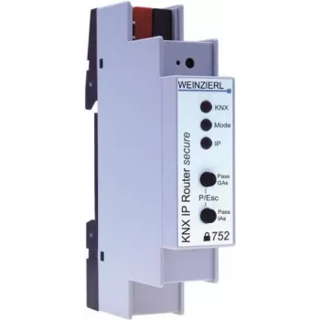 Weinzierl KNX IP Router 752 secure, KNX IP-router/IP-interface, 1 TE, 18 mm, 5249