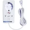M-E MODERN-ELECTRONICS ME WA-5 vattendetektor med inbyggt uttag, 230V, 2m sensorkabel, akustiskt larm >85dB, röd LED, Schuko-uttagsomkoppling 16A