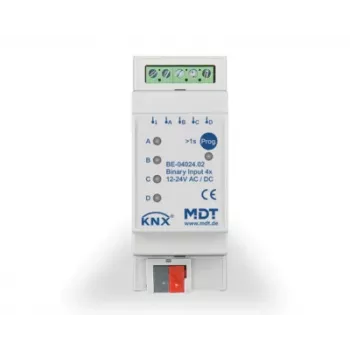 MDT BE-04024.02 binär ingång 4-faldig 2TE REG 24V AC/DC