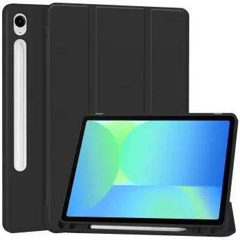 MRDISC flip cover för Samsung Galaxy Tab S10+ 5G, svart TPU MG-FLIPSGTSGB9SW
